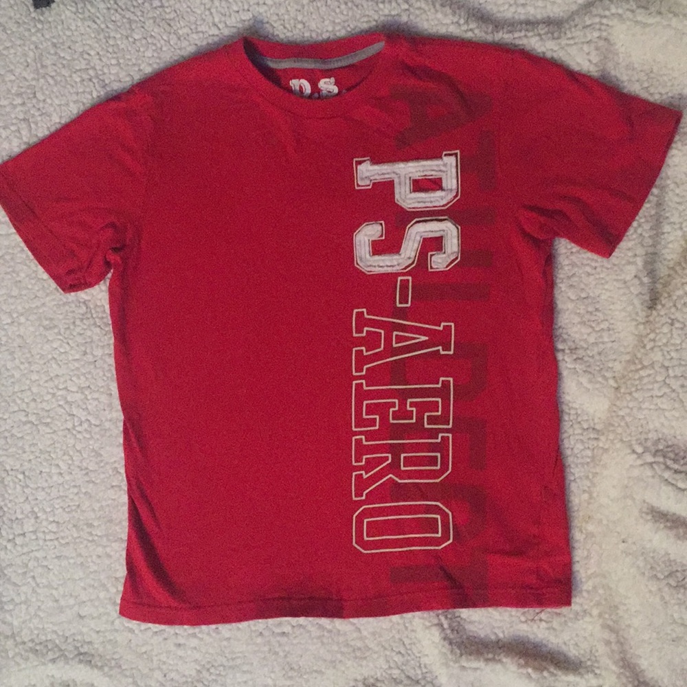Boys red P.S. Aeropostale T-shirt, size M(10)
